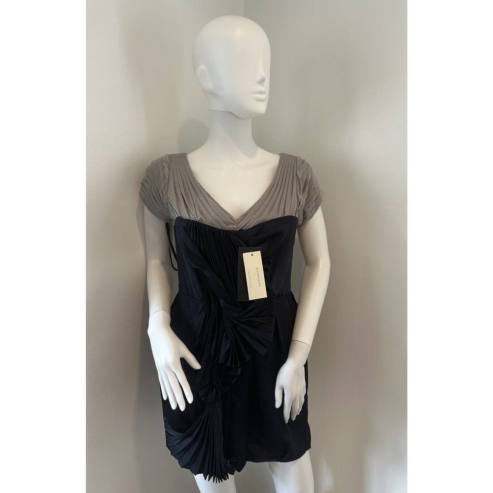 BCBG Womens Runway Dress Blue Gray Dress Size 6 NWT $418 - Picture 3 of 15